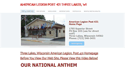 Desktop Screenshot of americanlegionpost431threelakes.org