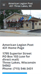 Mobile Screenshot of americanlegionpost431threelakes.org